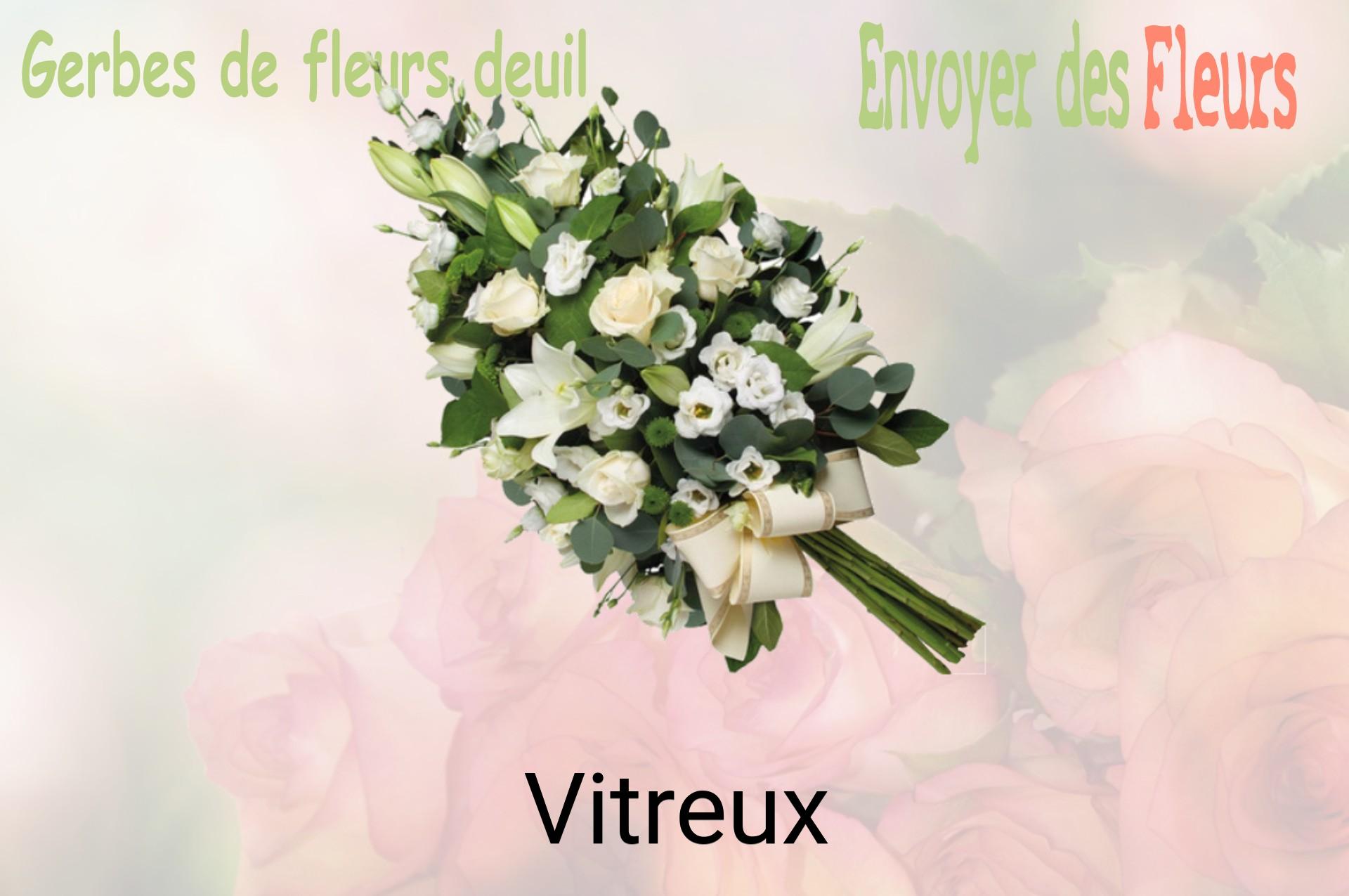Gerbe de fleurs de deuil livrée à Vitreux